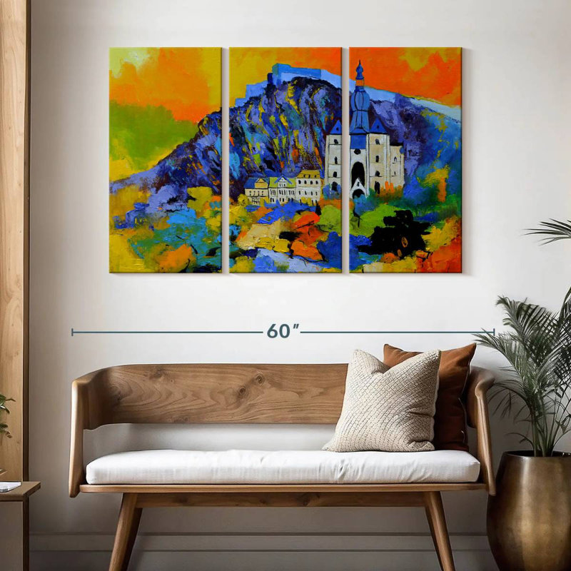 Adella, paysage urbain, Dinant, Belgique, H 32 po x l 50 po