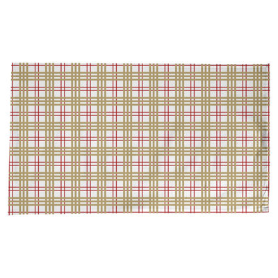 Nappe en mélange de coton à carreaux