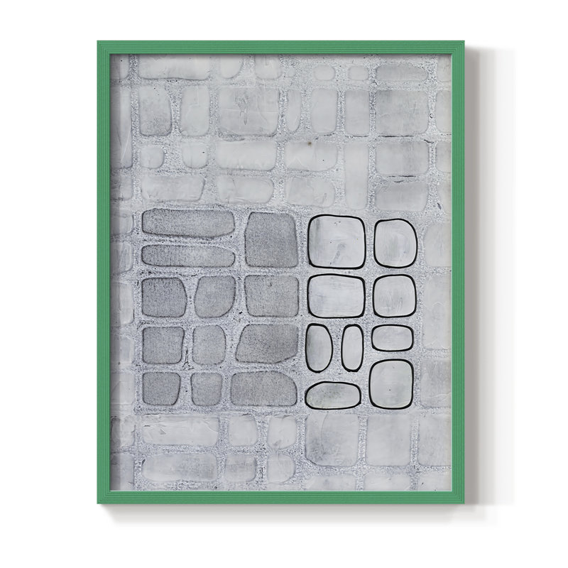 Lumen Colour II Framed Print - Solid Wood, Green, 10" H x 8" W