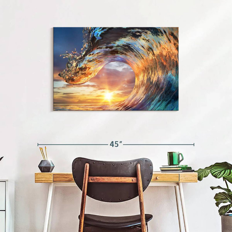 Senne Sunset Wave, 24" H x 36" W