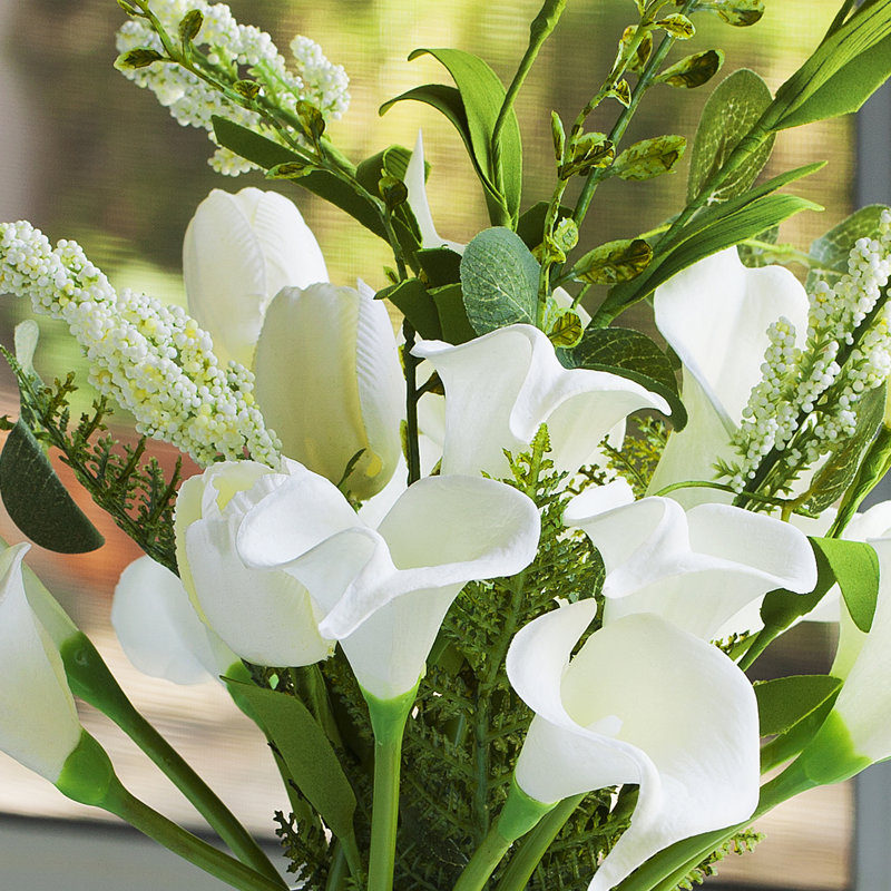 Natural Fibres Tulips Arrangement in Vase