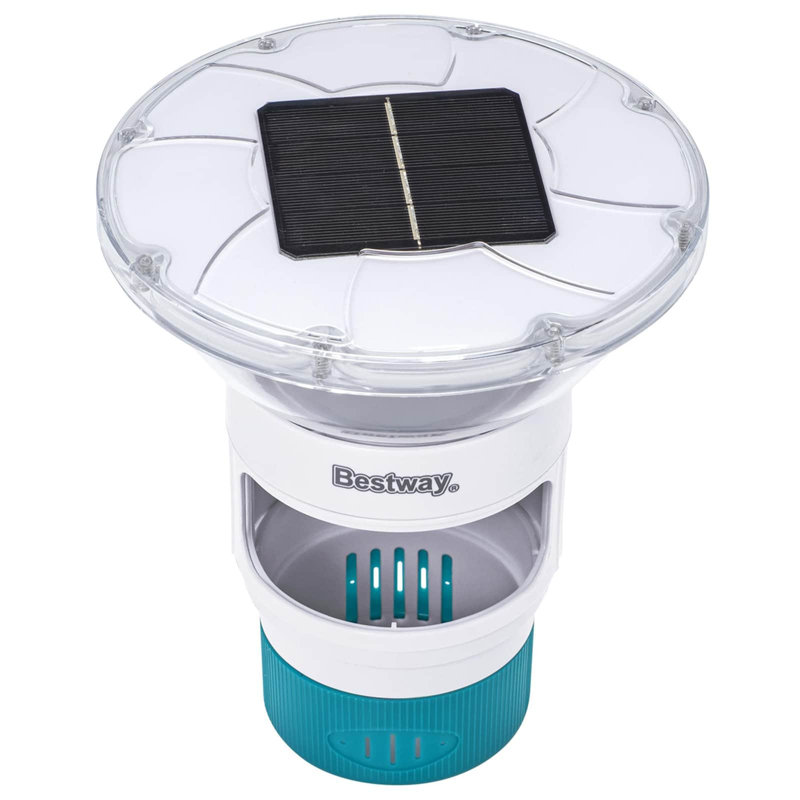 Bestway Floating Solar Light with LED Strip Lights White PC and ABS Pool