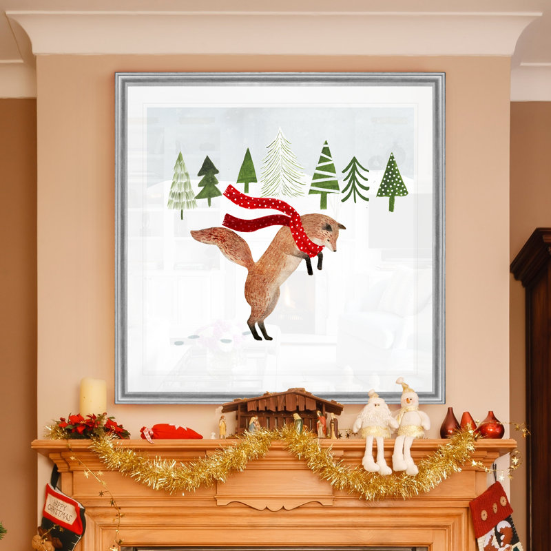 Bois de noël iii», reproduction d’art, H 22,5 po x l 22,5 po x P 1,5 po, Cadre argenté