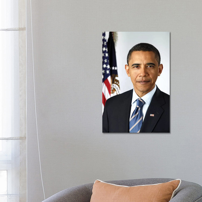 Barack Obama (1961- ) by Pete Souza - Wrapped Canvas Print, 66.04 cm H x 45.72 cm W x 3.175 cm D