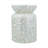 14x14x20" Round Bamboo Accent Table with White Capiz Shell Design