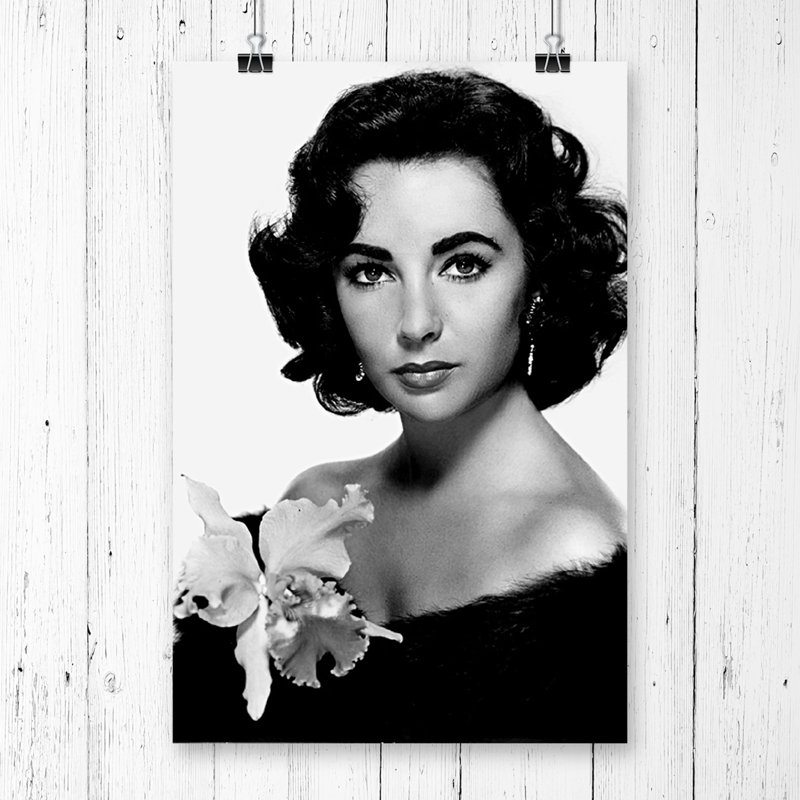 Elizabeth Taylor - Frameless Print, 42cm H x 29.7cm W