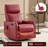 Faux Leather Heat Massage Manual Recliner Chair With Rocker And Swivel-2128909813