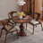 Chestnut colour Free form Solid Wood Dining table-1161147726