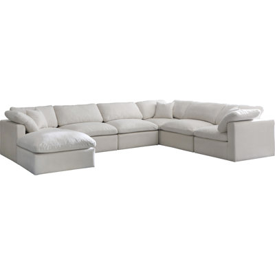 Atis 140" Wide Velvet Reversible with Ottoman