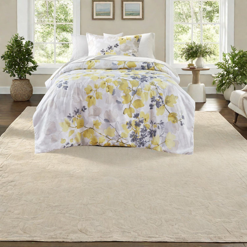 Ensemble de literie moderne avec poches de rangement, polyester hypoallergénique, style contemporain pour la maison