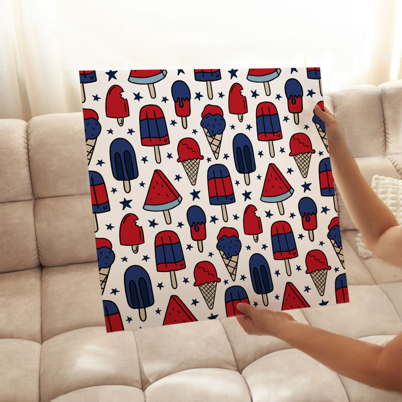 «American and Patriotic American 4 juillet», impression d'art moderne sans cadre aux États-Unis, H 28 po x l 28 po
