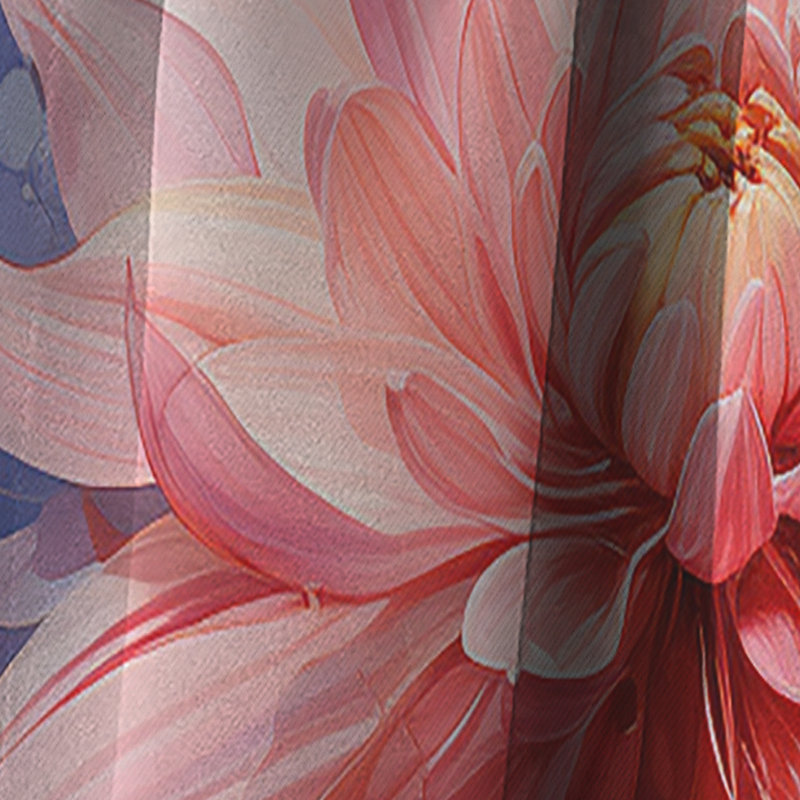 Rideau occultant Dahlia en acrylique multicolore II - Dahlia, L 52 po x L 84 po