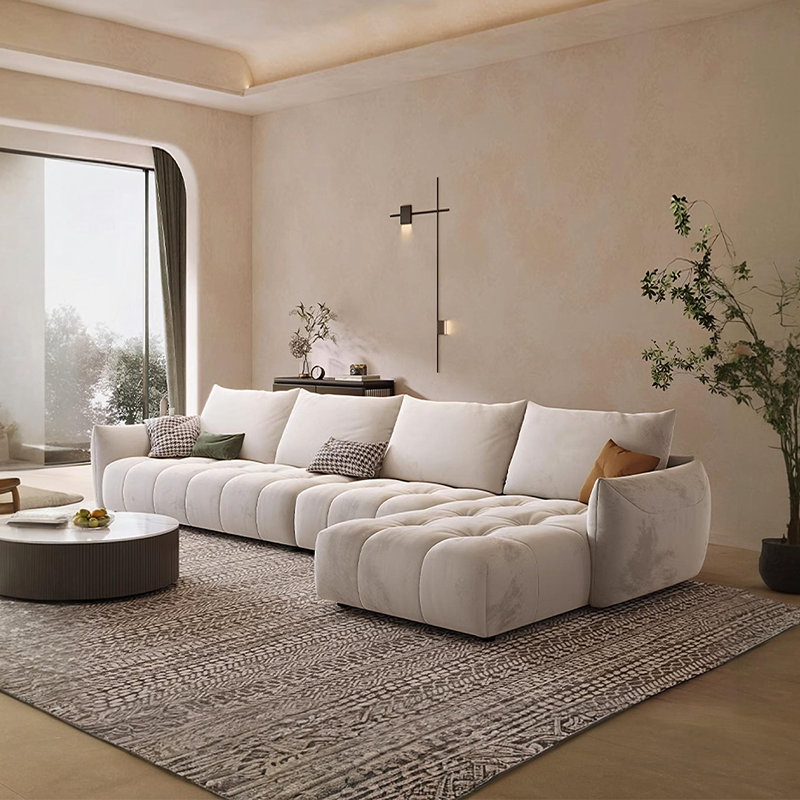 Velvet Sofa, 4-seater 329cm(Right Hand Facing Corner)