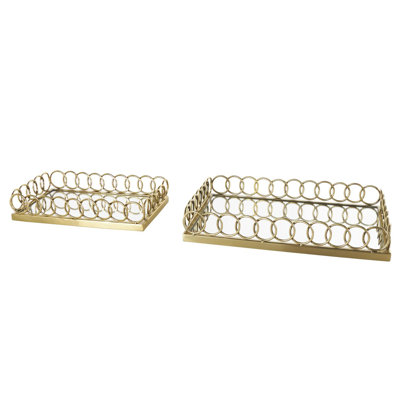 Plateau en acier inoxydable - ensemble de 2