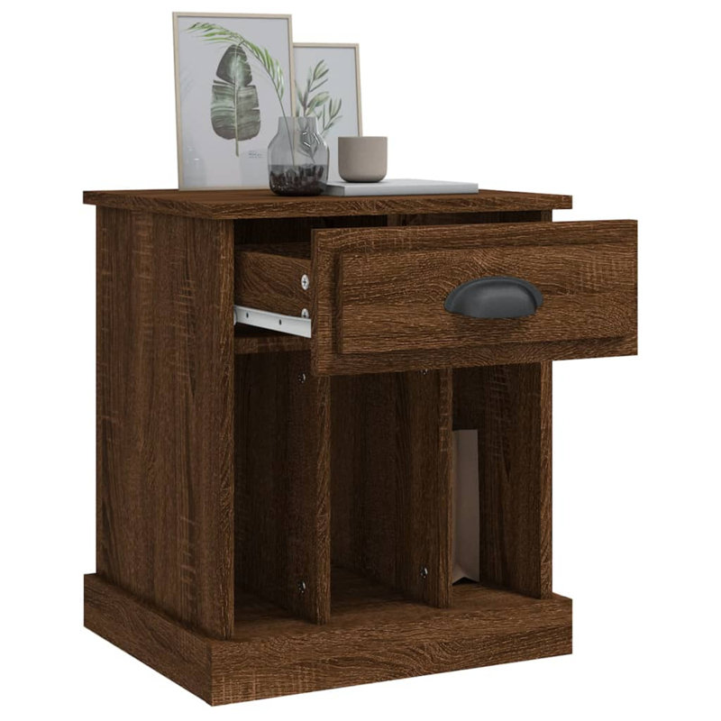 43cm W Bedside Table, Brown