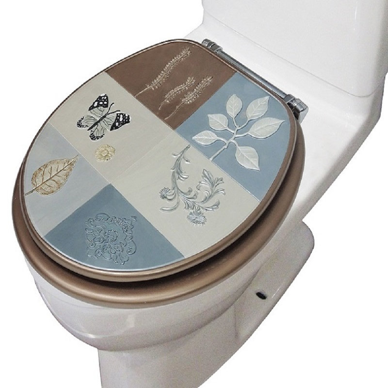 Siège de toilette rond décoratif papillon Nate