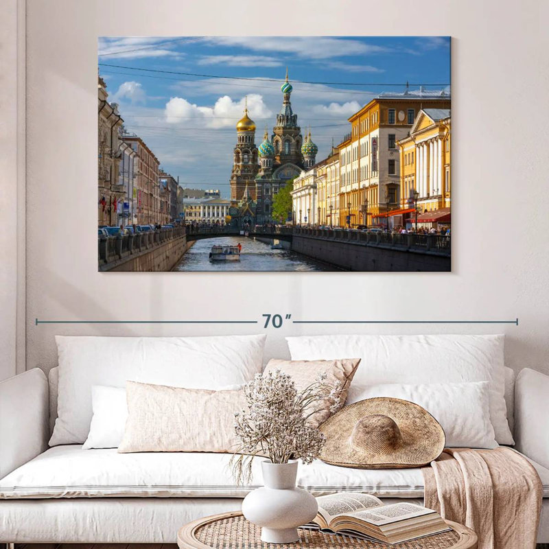 Vue du canal Nicci Griboyedov, H 34 po x l 51 po