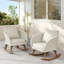 Chaise berçante contemporaine minimaliste en osier-507705525
