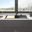 Évier de cuisine en composite de quartz durable, surface facile à nettoyer et à réduction du bruit, 33 x 22 pouces