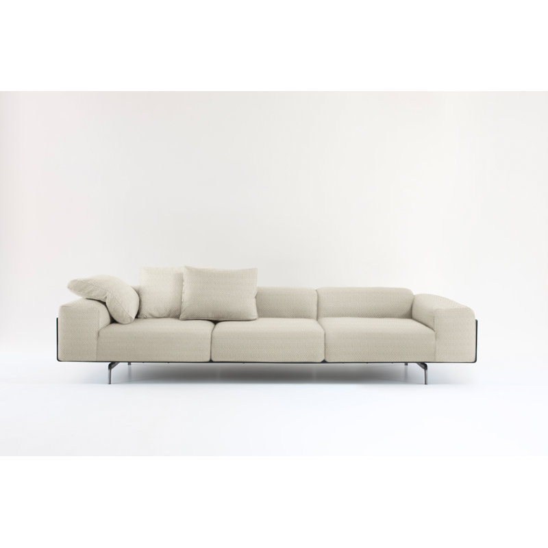 Largo Sofa, 116in. - 3 Seater Sofa, Gubbio Pink Cotton Blend