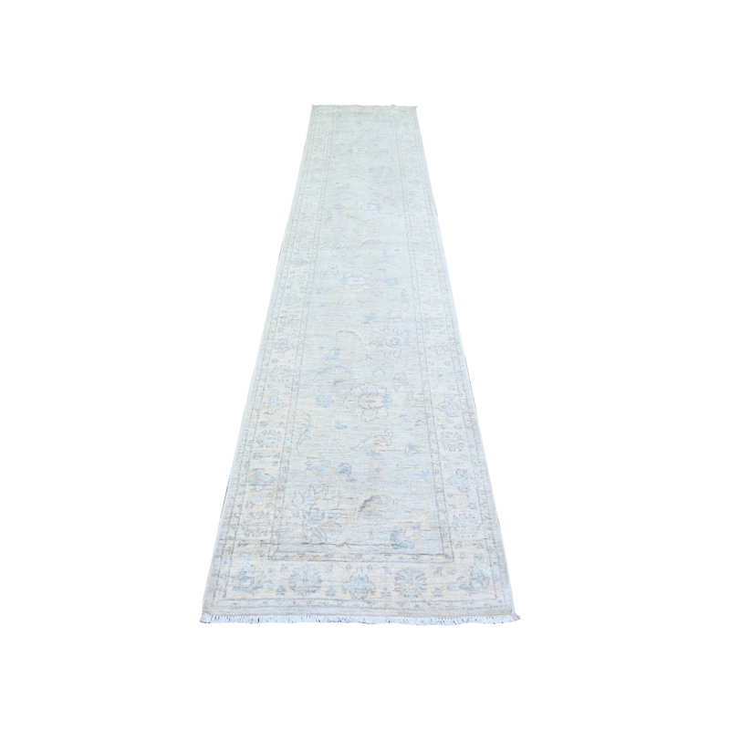 Tapis de couloir gris en laine noué à la main 2 pi 6 po x 12 pi 2 po 8BF67D92C61143B19608F159FD0A5E3D