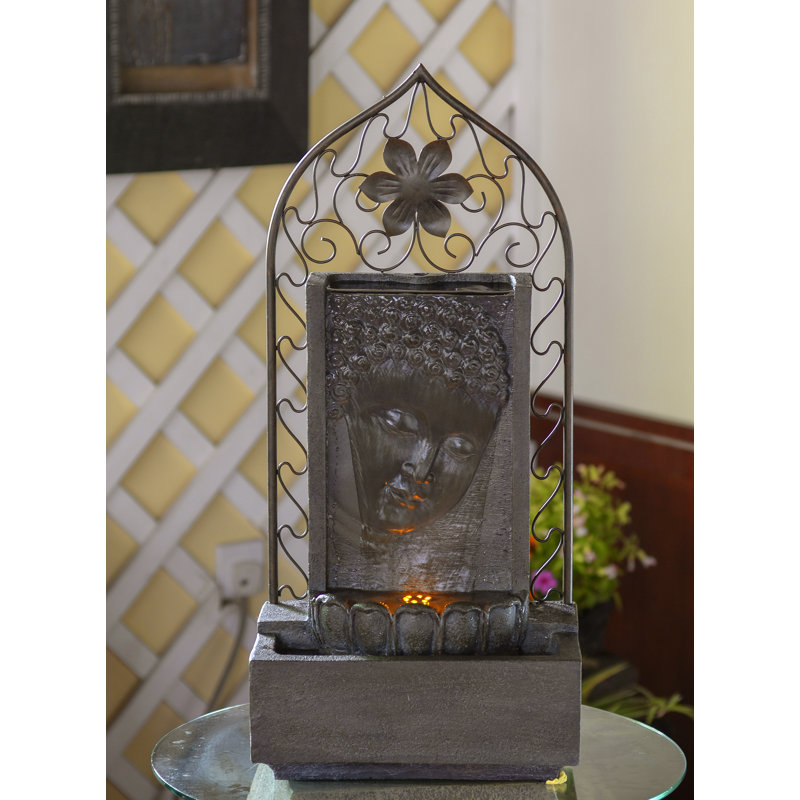 Hand Crafted Weather Resistant Table Top Fountain with Light