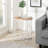 Modern Metal-Slat Round End Table-278806846