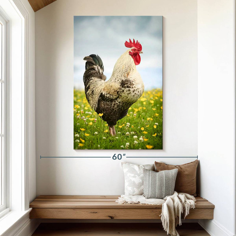English Rooster, 51" H x 34" W