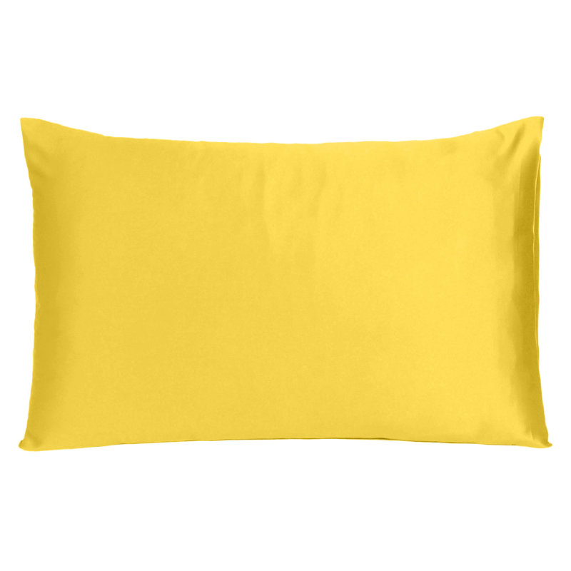 Taies d'oreiller en satin, Standard, Chrome citron