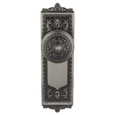 Egg & Dart Single Dummy Door Knob with Egg & Dart Long Plate
