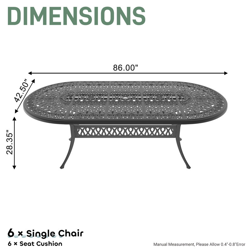 Table d'extérieur 86,00 L x 42,5 l