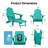 HDPE Foldable Adirondack Rocking Chairs with Retractable Ottoman-765421353