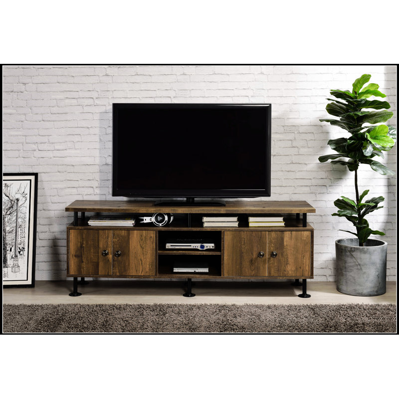 Meuble télé Rustic Ensata II avec beaucoup de rangement et pour les espaces de vie modernes