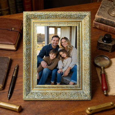 Cadre photo douillet doré antique 11 po x 14 po 1PC avec orientation portrait ou paysage