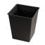 Jardinière carrée noire de 64 cm de hauteur – Pot en résine tressée avec insert en PP