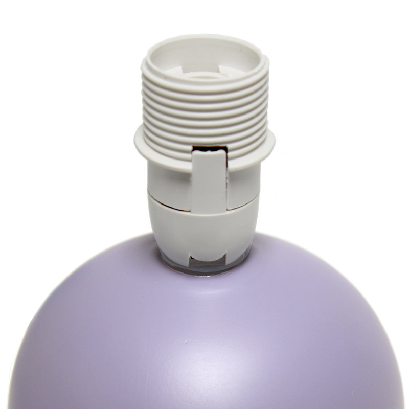 Mini lampe de table en forme de globe en céramique Amishi, Mauve, Non