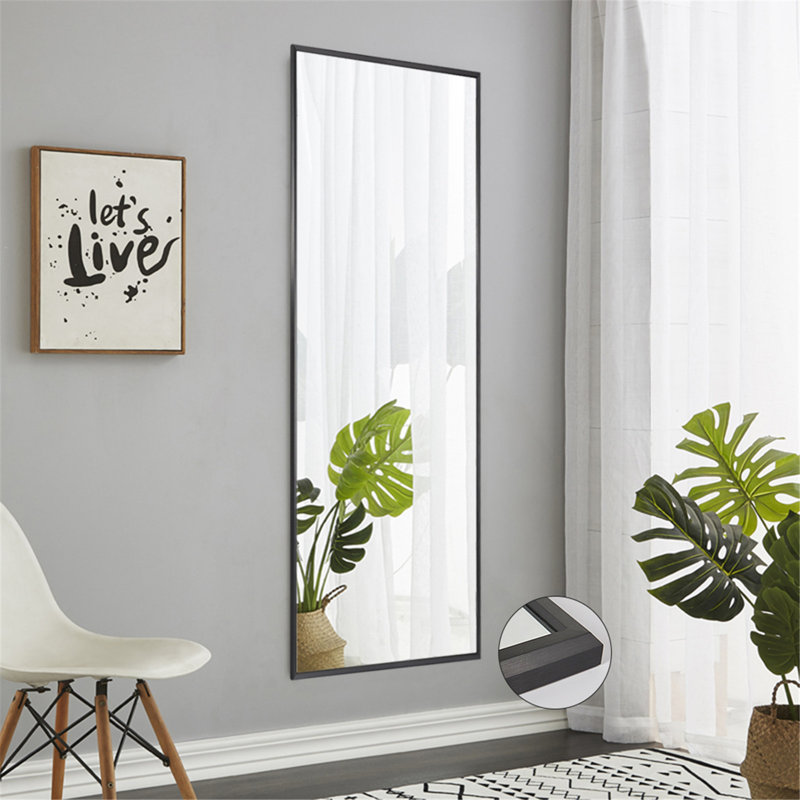 Metal Flat Mirror, Deep Gray 