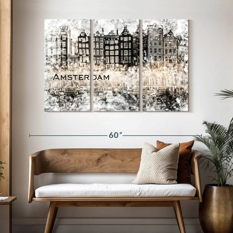 Collage Sireci Amsterdam, H 32 po x l 50 po