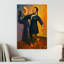 «Graceful Fan Dancer Elegant Peaceful Serene Portrait», art mural-129093726