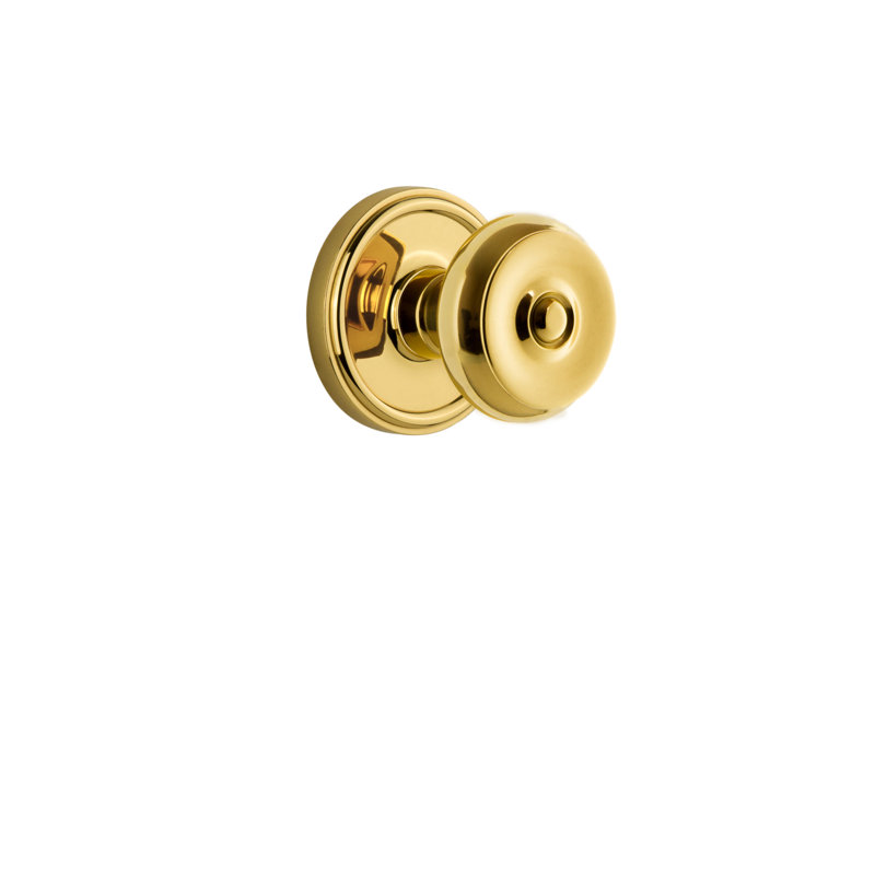 Rosette Grandeur Georgetown avec bouton de porte, 2 3/8", Laiton poli