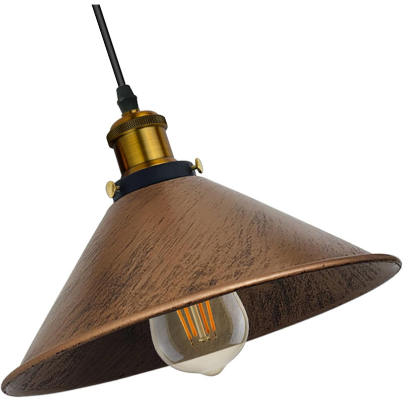 Modern Industrial Cone Pendant Light | Adjustable 1-Light Ceiling Fixture for Kitchen Islands, Dining Areas & Hallways, Yes