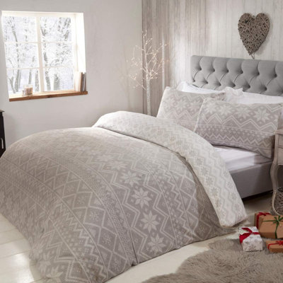 Double Fairisle Fleece Duvet Set