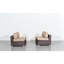 Ensemble de 2 chaises d'extérieur sans accoudoirs de 28 po de large avec coussins (ensemble de 2)