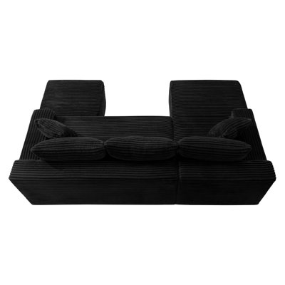 94.5" U-Shaped Cloud Sectional Sofa with Deep Seat,No Assembly Required,Modular Couches Sleeper for Living Room,Bedroom,Apartment