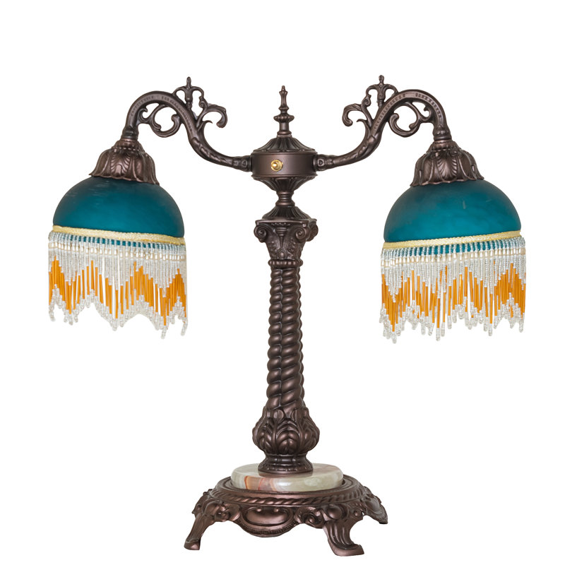 Lampe de table 2 lumières 20 "High Champagne