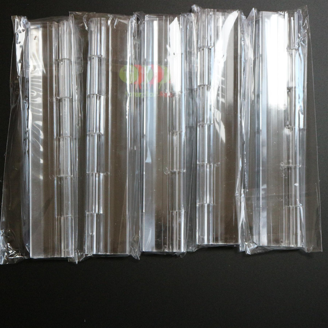 Acrylic Hinge 150mm Clear, Continous Acrylic Piano Hinges