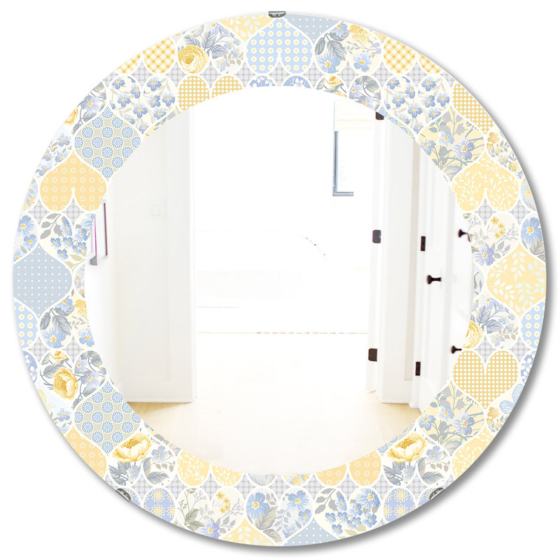 Miroir mural Floral Dew 7 Farmhouse, H 31,5 po x l 31,5 po x P 0,24 po