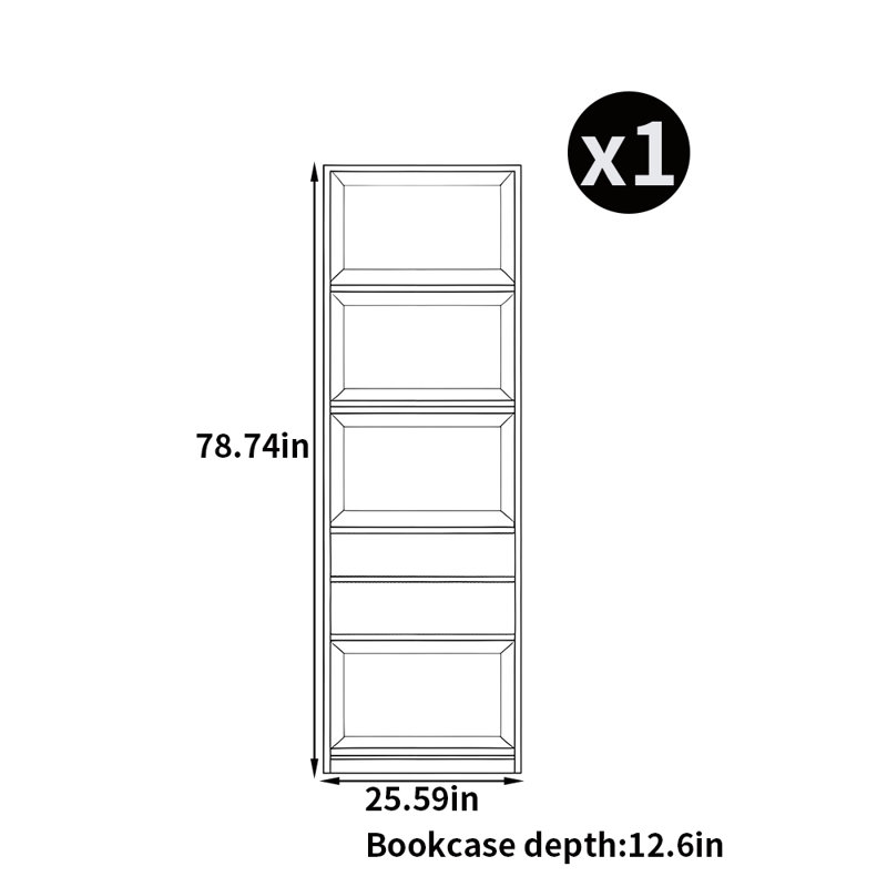 Bibliothèque sur pied en bois