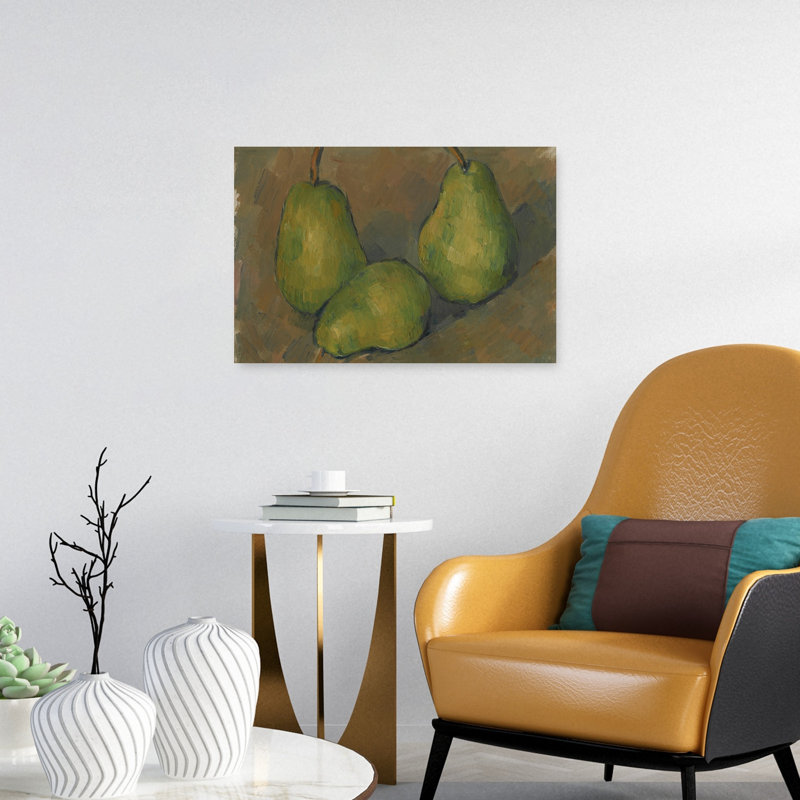 Three Pears, 1878-1879 Abstract Contemporary Wall Art Print by Paul Cezanne - Wrapped Canvas Print, 40.64cm H x 60.96cm W