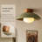 13.98" Retro Brown Glass Flush Mount Lighting